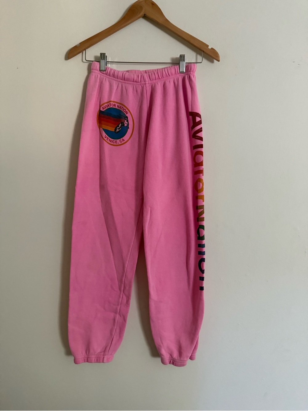 Aviator Nation Pink Logo Sweatpants